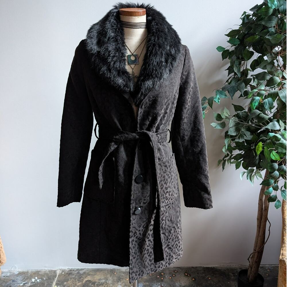 Vintage Afghan Penny Lane Fur Leather Suede Modern Furry Jacket Coat 70s 80s - Picture 8 of 13